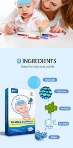 Produk kesehatan grosir alami untuk anak-anak dan bayi bahan mentah tempelan Gel pendingin demam - Product Image 4