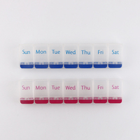 Boîte à pilules hebdomadaire avec compartiments pour comprimés, boîte à pilules pour médicaments avec un design unique d'ouverture assistée par ressort