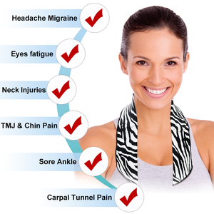 Zebra <b>Print</b> Gel Neck Wrap Hot Cold Therapy Stretchable Pain Relief Multi-Way Wear Custom Logo - Product Image 2