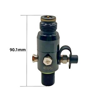 Regulador de Tanque de CO2 ZimaKyfa 4500psi/800psi con Rosca de Entrada 5/8-18UNF, Aleación de Aluminio Negra para Tanque, 1 Año de Garantía - Product Image 4