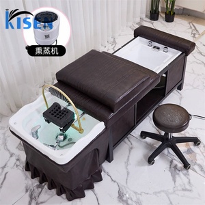 Lit de massage et de spa Kisen pour salon, lit de spa thaïlandais pour pédicure avec armoire de rangement, spécial pour salon de coiffure - Product Image 1