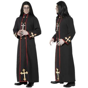 Disfraz Medieval de Sacerdote Católico para Hombre, Terrorífico Pastor, Monje, Mago, Cosplay, Halloween, Carnaval, Fiesta, Disfraz Elegante para Mujer - Product Image 1