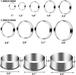 Bview NGHỆ THUẬT 12-Piece <span class=keywords><strong>Cookie</strong></span> <span class=keywords><strong>cutter</strong></span> <span class=keywords><strong>Set</strong></span> vòng tròn Pastry Máy Cắt & Donut Vòng khuôn mẫu cho nướng bánh ngọt & bánh rán cho các nghệ sĩ - Product Image 5
