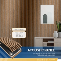 Décoration intérieure, panneau mural acoustique flexible en bois 3D et placage PVC, panneau ondulé en MDF, panneau mural flexible et courbé