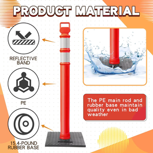 効果的な交通制御のための反腐食性Tトップのボラードのプラスチック交通Channeliserコーンデリニーターポスト - Product Image 2