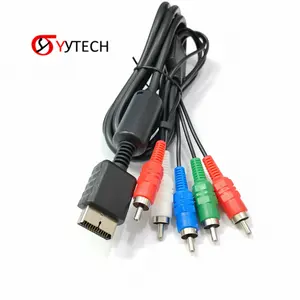 SYYTECH游戏机音频视频影音电缆1.8米6英尺高清电视组件线，适用于PlayStation 2 PS3视频游戏配件