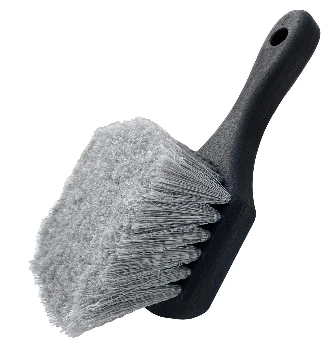 Outils de nettoyage d'atelier automobile et de ménage brosse grise à manche court pour roues brosse de nettoyage de pneus à main pour voiture