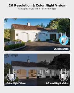 Cámara 3K 5MP WIFI Exterieure Sans Fil 360 ° PTZ Kamara Batterie Ip Solarie <span class=keywords><strong>Camara</strong></span> con detección humana Alexa/<span class=keywords><strong>Google</strong></span> <span class=keywords><strong>Home</strong></span> - Product Image 3