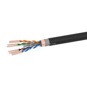 สายเคเบิล Cat6 FTP CCA สำหรับภายนอกอาคาร รุ่นใหม่ปี 2025, ฉนวนป้องกันเดี่ยว 0.45/0.5 มม. 300 ม. ปลอกหุ้ม LSZH, สาย LAN - Product Image 1