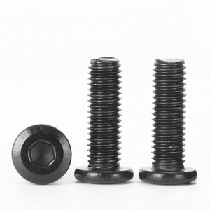 M2 M3 M4 M5 M6 M8 304 Thép Không Gỉ Màu Đen Hình Lục Giác Ổ Cắm Siêu Mỏng Đầu Phẳng Hình Lục Giác Vít Cho Đồ Nội Thất Bằng Gỗ Lắp Ráp - Product Image 3