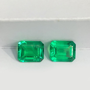 Excelente Esmeralda Hidrotermal <span class=keywords><strong>Colombiana</strong></span> en Bruto de 7x9 mm, 1.95 ct, Gema Sintética para Joyería - Product Image 4
