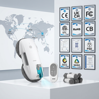Robot Limpiacristales Eléctrico con IA, Totalmente Automático, Planificación Inteligente de Rutas, 3 Modos de Limpieza, Control por Aplicación, Sin Escobillas