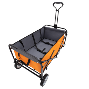 Carrito Plegable Db de 4 Ruedas, Naranja, Metálico, para Compras, Playa, Camping y Uso General - Product Image 4