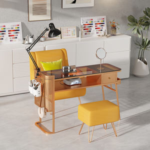 <span class=keywords><strong>Mesa</strong></span> <span class=keywords><strong>de</strong></span> decoración <span class=keywords><strong>de</strong></span> uñas estilo crema, diseño moderno <span class=keywords><strong>de</strong></span> metal con aspiradora integrada, especial <span class=keywords><strong>para</strong></span> tiendas <span class=keywords><strong>de</strong></span> decoración <span class=keywords><strong>de</strong></span> uñas - Product Image 2