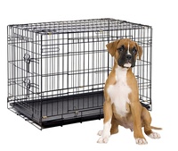 Cage pour chien de bonne qualité, pour chiens de taille moyenne, solide, simple, moderne, empilable, respirante, en fer