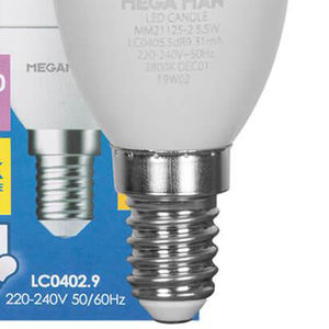 MEGAMAN MM21042-5 Lámpara LED CLASSIC con Forma de Vela, Acabado Mate, E14, 2.9W (25W), 2700K, 250lm, CRI 80, 15000h, L 100, 35, Plástico, Iluminación Interior - Product Image 3