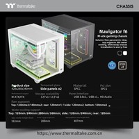 Thermaltake TT F6 360 Mid Tower Steel Computer Case Side Panel Window Pillarless Design 162mm CPURadiator Height Limit for