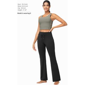 Leggings de Cintura Alta con Bolsillos para Mujer, Pantalones de Yoga Suaves y Elásticos, Pantalones de Deporte con Corte de Campana - Product Image 6