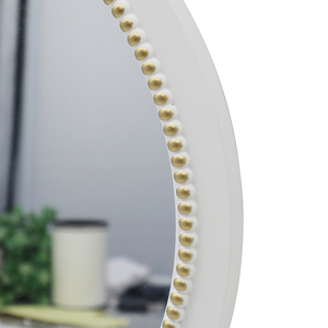 Vòng Hình Dạng Trắng Treo Tường Gỗ Khung Gương Trang Trí Cho Phòng Khách Bán Hàng Nóng Với Bow Trang Trí Nội Thất - Product Image 3