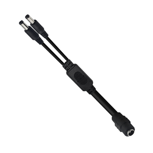 Cáp nguồn chia nguồn DC 12V 30cm, 1 đầu cái 2 đầu đực, dùng cho camera CCTV, chất liệu PVC, 300W, 13A, đầu nối 2.1*5.5mm, dùng cho ô tô - Product Image 2