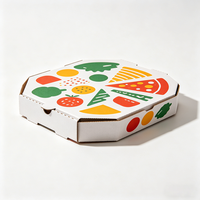 Boîtes à pizza triangulaires personnalisées avec impression de logo, papier cartonné blanc de haute qualité, pour camions de nourriture et restaurants