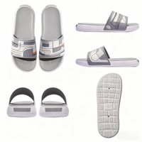 OEM ODM Pantoufles à glissière personnalisées pour femmes avec logo personnel quantité minimale de commande bas Tongs pour sa propre marque Bouton de massage gaufrage en gros