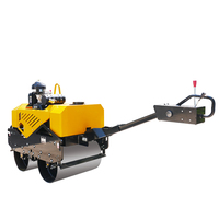 Mini-compacteur routier vibrant à double tambour, portatif, capacité 800 kg, pour réparation routière, faible consommation de carburant
