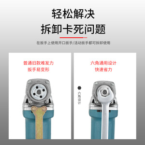 ZHCY เครื่องเจียรไฟฟ้าแบบหกเหลี่ยม ขนาด 100 มม. สแตนเลส สำหรับงานเจียรและขัดเงา - Product Image 3