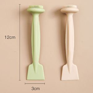 Food Grade Silicone Dual-Ended Mask <b>Brush</b> Face Scrubber 2-in-1 Clay Mask Applicator Spatula Edge Durable Facial Cleansing - Product Image 2