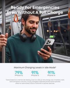 Batería Externa Anker Nano Air2 Qi2 Ultrafina de 7.5W y 5000mAh, Carga Inalámbrica Magnética <span class=keywords><strong>para</strong></span> <span class=keywords><strong>iPhone</strong></span> y Samsung - Product Image 6