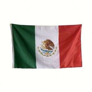 ธงเม็กซิกันโพลีเอสเตอร์ราคาถูกสำหรับใช้งานกลางแจ้งแบบกำหนดเองพร้อมโลโก้แบบติดตั้งง่าย - Product Image 1