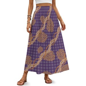 Precio al por Mayor, Falda Maxi con Estampado Tribal Polinesio, Talla Grande 4XL, Falda Larga de Cintura Alta para Mujer, Verano, Vacaciones, Dropshipping - Product Image 3