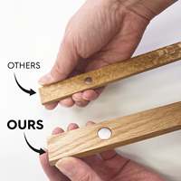 Cadre magnétique en bois de teck pour affiches, personnalisable avec logo, cadre photo, barres de tension en bois pour toiles, pour usage domestique - Vente en gros