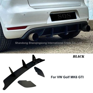 SQS OEM/ODM, personalización de fábrica de alta calidad, divisor de difusor trasero negro brillante ABS para VW Volkswagen <span class=keywords><strong>Golf</strong></span> MK6 <span class=keywords><strong>GTI</strong></span> - Product Image 3