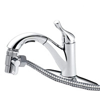 Galenoo — adaptateur de robinet de dérivation de robinet, en Chrome poli, douchette à main, Bidet Shattaf adaptateur de lavabo de salle de bains chaud-froid