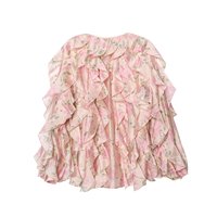 MYST&ZA Vêtements Femme 2025 Nouvelle Collection Été Chemise à Manches Longues Imprimé Floral Volants Tendance Polyvalente 1289591