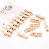 Pinzas de Ropa de Madera de Abedul Natural Ecológicas, Resistentes, con Resorte, para Secar Ropa en Casa