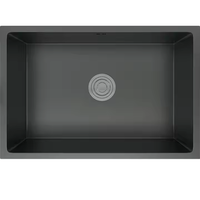 Évier de cuisine rectangulaire en acier inoxydable à un trou, fait main, sur mesure, style ferme, à encastrer, pour vente en gros