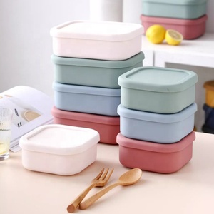 Boîte à lunch bento en silicone de qualité alimentaire pour la maison et l'usine, avec logo imprimé, conteneur alimentaire portable entièrement en silicone - Product Image 2