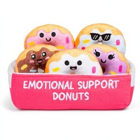 Peluches Donuts Réconfortantes et Douces pour Soulager le Stress, 0-24 Mois, 31-50cm, Lot de 5