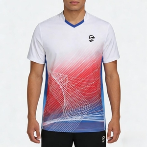 เสื้อยืดแบดมินตันผ้าโพลีเอสเตอร์แบบใหม่สำหรับทุกเพศ ระบายเหงื่อ แห้งเร็ว เหมาะสำหรับผู้ชาย ออกกำลังกาย วิ่งกลางแจ้ง เล่นกีฬา - Product Image 5