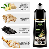Shampoo colorant capillaire noir rapide, couvre les cheveux gris, nettoie, nourrit, répare la couleur des cheveux en cinq minutes, formule sûre, restaure la couleur naturelle des cheveux