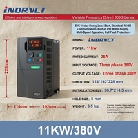 Variador de Frecuencia para Bomba de Agua Trifásica, Inversor de 11KW, Accionamiento de Motor AC de 15HP, Variador de Velocidad Ajustable VFD