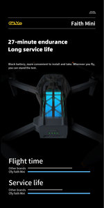 โดรน C-FLY Cfly Faith Mini  แบบไร้แปรงถ่าน กล้องคู่ 4K HD พร้อม GPS  ระบบกันสั่น 3 แกนแบบไร้แปรงถ่าน พับเก็บได้ ควบคุมผ่านรีโมท - Product Image 3
