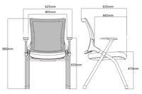 KOHO nouveau design roulettes accoudoir chaise de bureau pivotante avec accoudoir salle de réunion chaise de formation en maille