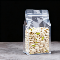 Sachet Doypack Personnalisé Transparent Qualité Alimentaire à Huit Soudures Latérales 7x11 avec Fermeture Zip Sécurisée en PET/PE Stratifié