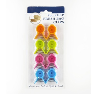 คลิปหนีบถุงขนมปังและเบเกิล 8 ชิ้น ทำจากวัสดุ PP ช่วยรักษาความสด ผลิตภัณฑ์ส่งเสริมการขาย - Product Image 2