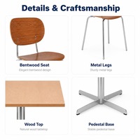 Vente en gros de chaises et tables de café rétro vintage, chaises design en bois pour pub, bistrot, restaurant, livraison directe