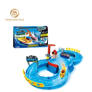 Creative Baby Toddler DIY Assemble Induction Electric Boat Small Train Duck Water Park Track Toy