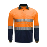 Vente en gros NFPA 2112 ignifuge 100% coton résistant au feu fr vêtements frc chemises haute visibilité chemises de travail chemise pour le travail